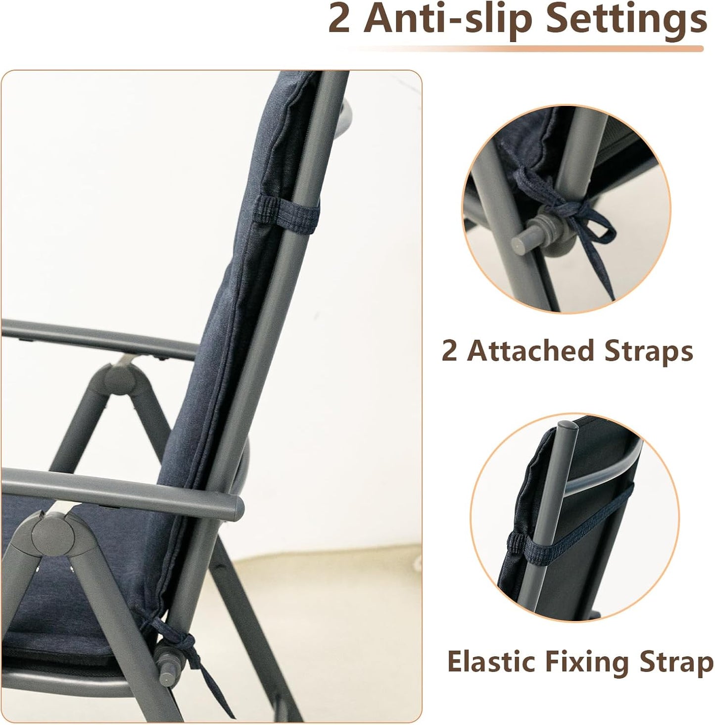 18" 42" 1.5", Set 1 C-Hopetree Indoor High Back Rocking Chair Cushions for Glider and Swivel Rocker, Outdoor