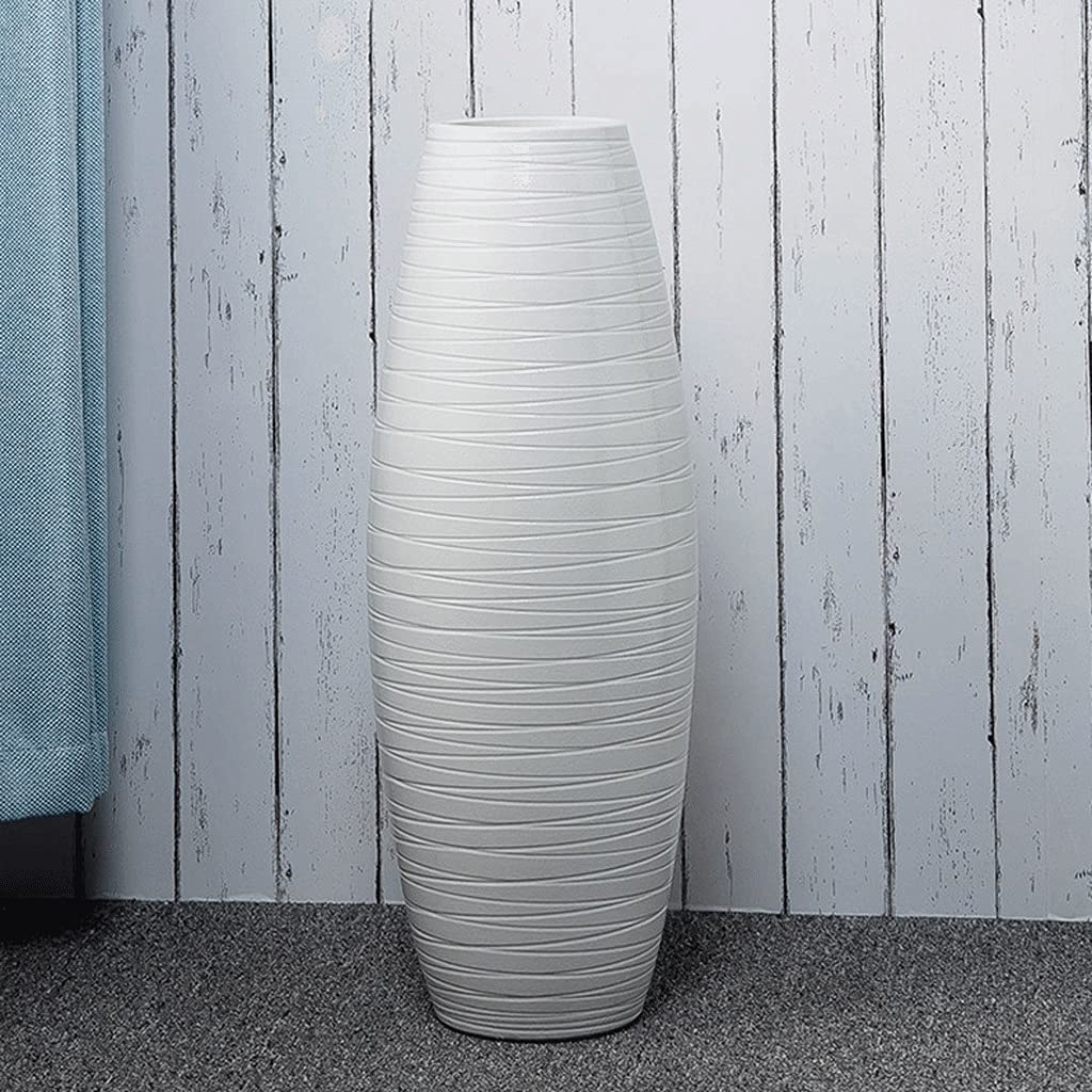 SDdPulse Floor Vase Ceramic Handcrafted Gifts Decoration Porch Living Room Flower Arrangement 60cm*13cm*13cm,