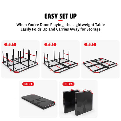 EastPoint Sports Hyper Pong 4-Way Table Tennis - Four Square Ping Pong Mashup Fun for The Whole Family
