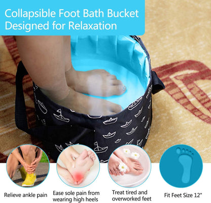 Collapsible Bucket for Soaking Feet, Portable Travel Foot Bath Tub, Foot Soaking Bath Basin Portable, Foot Spa Soaking Feet Home Pedicure Basin Outdoor Camping