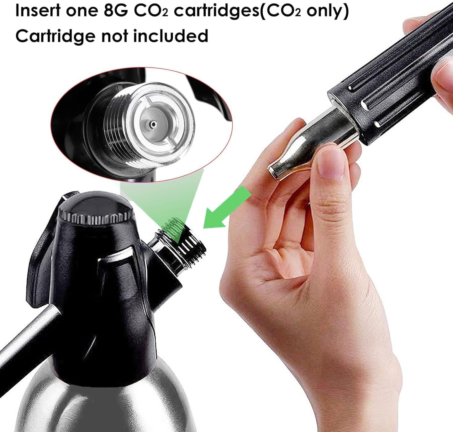 CO2 ALIMOTA Soda Streaming Machine - Carbonated Water Machine with Tanks, Sparkling Water Maker, Soda Water