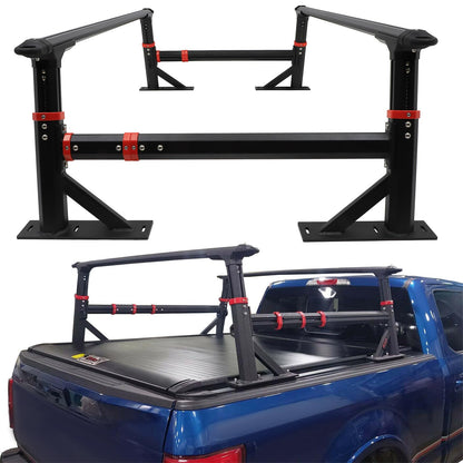 SCITOO Bed Rack Tacoma Cargo Carrier Cargo Rack System Compatible for Universal Pickup Truck Overland Rack Truck Bed Rack Cargo Carrier
