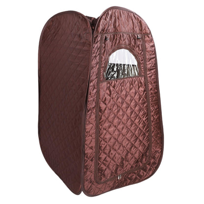 Srliya Portable Sauna Box, 4.76FT Foldable Full Body Steam Sauna Tent with Remote Control and Folding Chair, for Home Relaxation and Gym Use (Wine Red)