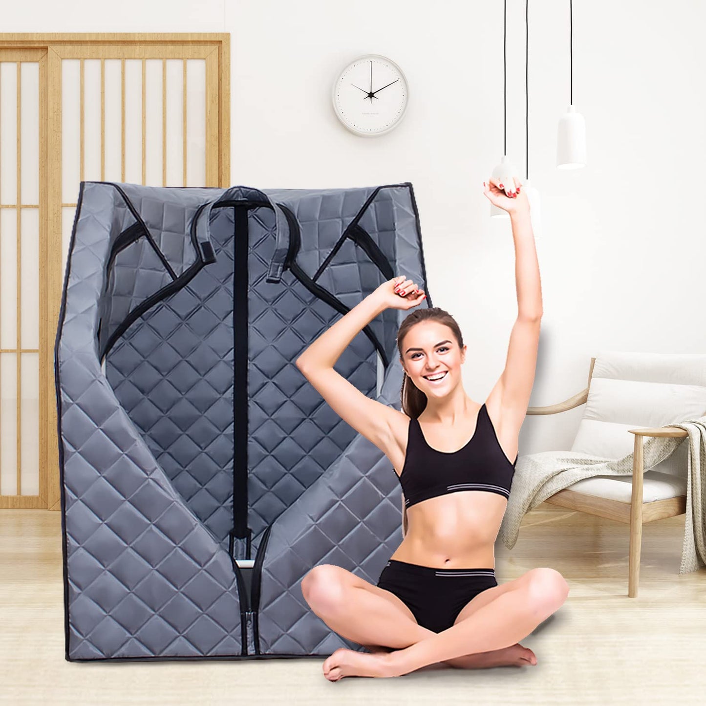 WEALTHOME Portable Sauna for Home - Steam Sauna Tent, Personal Sauna - Sauna Heater, Tent, Chair, Remote Included for Home Sauna - Enjoy Your Own Personal Spa