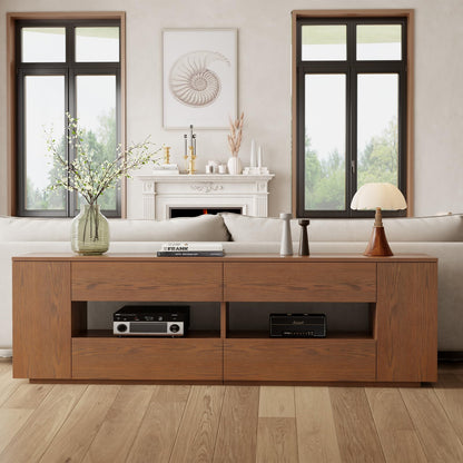 Mansfieler Wood tv Stand 65 Inch for Living Room,Morden Entertainment Center with Storage Cabinet, Console Table and Adjustable Shelvestv Stand Furniture Cable Clamps Bedroom.