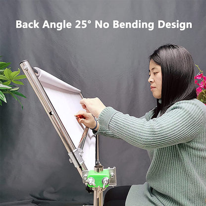 Stainless Steel Cross Stitch Frame, Adjustable Embroidery Hoop Holder, with 2 Levels Adjustable Height and Back Angle 25°, No-Bend Design, for Arts Crafts Sewing Nee