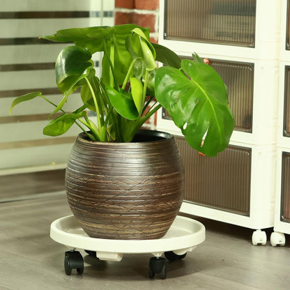 5 Packs 13" Large Plant Caddy with Wheels Rolling Wheeled Plant Stands Heavy-Duty Plastic Flower Pot Roller Base Movers
