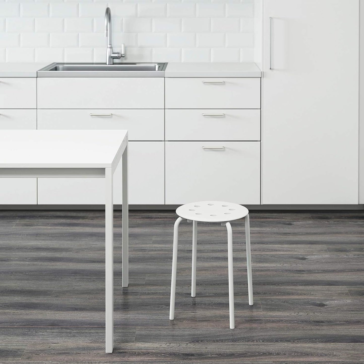 IKEA 32 cm (12 5/8 Marius Stool, White, '')