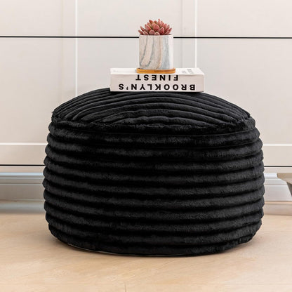 20x20x12 Inches Asuprui Pouf Ottoman Unstuffed Ottoman Foot Rest Floor Pouf Round Bean Bag Chair Foldable Floor Chair