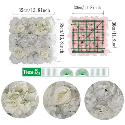 JIIPOREGJ Artificial Hedges Flowers Privacy Fence Screen Panels,for Backdrop Wedding Wall Decoration,Lightweight and Easy to Install,15pcs