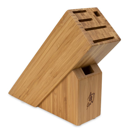 Shun Slimline Knife Block, 6 Slot Knife Holder, Made from Genuine Bamboo, Kitchen Storage for Professional and Home Chefs