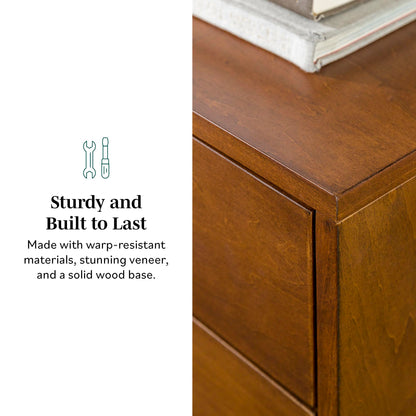 Walker Edison Mid-Century Modern Wood Kitchen Buffet Sideboard Entryway Serving Storage Cabinet Doors Dining Room Console, 70 Inch, Walnut