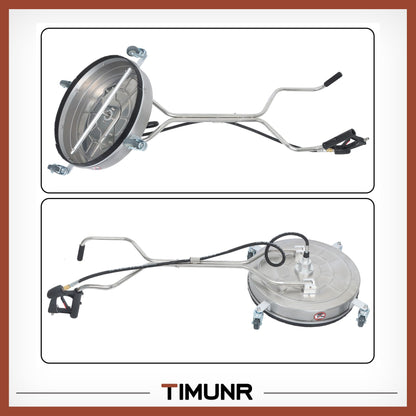 Timunr 24 Inch Pressure Washer Surface Cleaner with Handles and Wheels 6000psi Fit for Concrete, Sidewalk, Patio, Driveway