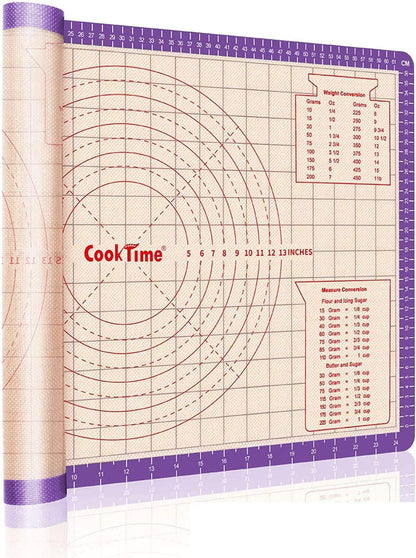 Pastry Baking Mat 28x20 Inch, Silicone Dough Sheet Mat with Measurement, Perfect for Making Pie, Pizza