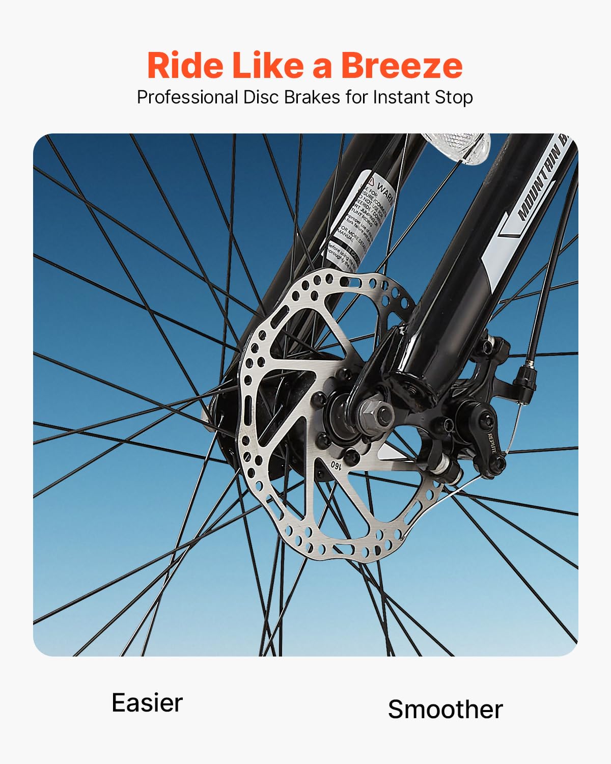 VEVOR Mountain Bike, 29 inch MTB Bicycle with Front Suspension, 21 Speeds Shimano Twist Shifting, Dual Disc Brakes, Aluminum Alloy Frame, for Men/Women