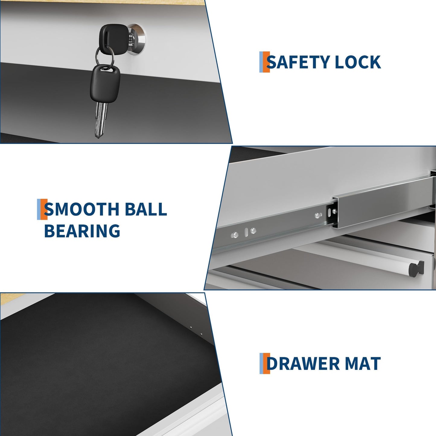 MERXENG 61 in Tool Chest, Tool Box Mobile 9 Drawers Storage Rolling Cabinet with Wheels Lock Key Locking System Drawer Liners for Garage Warehouse Repair Shop