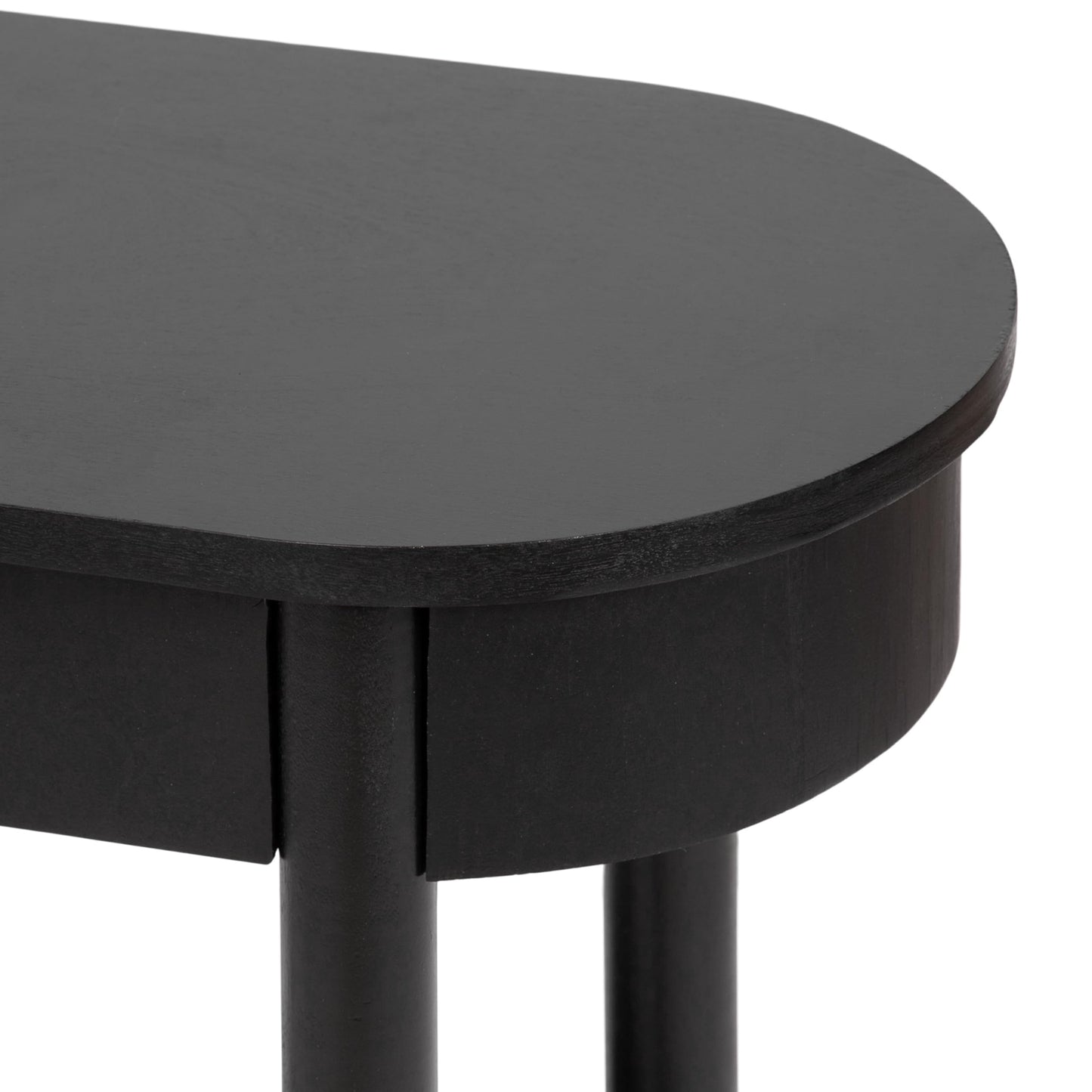 Kate and Laurel Koji Modern Tiered Rectangular Console Table; 36 x 14 x 30; Black; Transitional Two-Tier Wood Capsule Entryway Table with Storage for Use as Living Room Behind Couch Decor