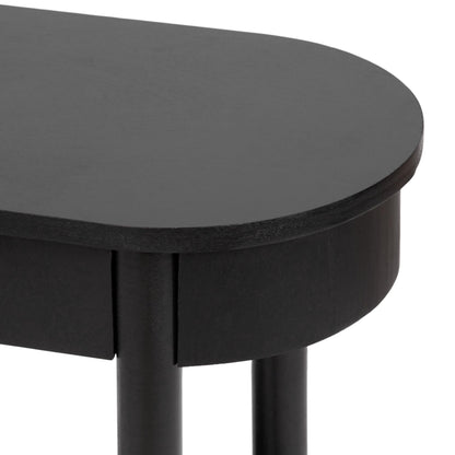 Kate and Laurel Koji Modern Tiered Rectangular Console Table; 36 x 14 x 30; Black; Transitional Two-Tier Wood Capsule Entryway Table with Storage for Use as Living Room Behind Couch Decor