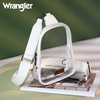 Wrangler Crossbody Clear Sling Bags for Women Stadium Approved Cross Body Purse for Sports Events Concerts