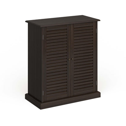 Furniture of America Laires 5-Shelf Enclosed Shoe Cabinet, Espresso