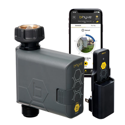 Orbit B-hyve Gen 2 Smart Hose Watering Timer with Wi-Fi Hub - Smart Hose Watering Timer - Wi-Fi System - App Controlled - Weatherproof AA Battery Powered - 90204