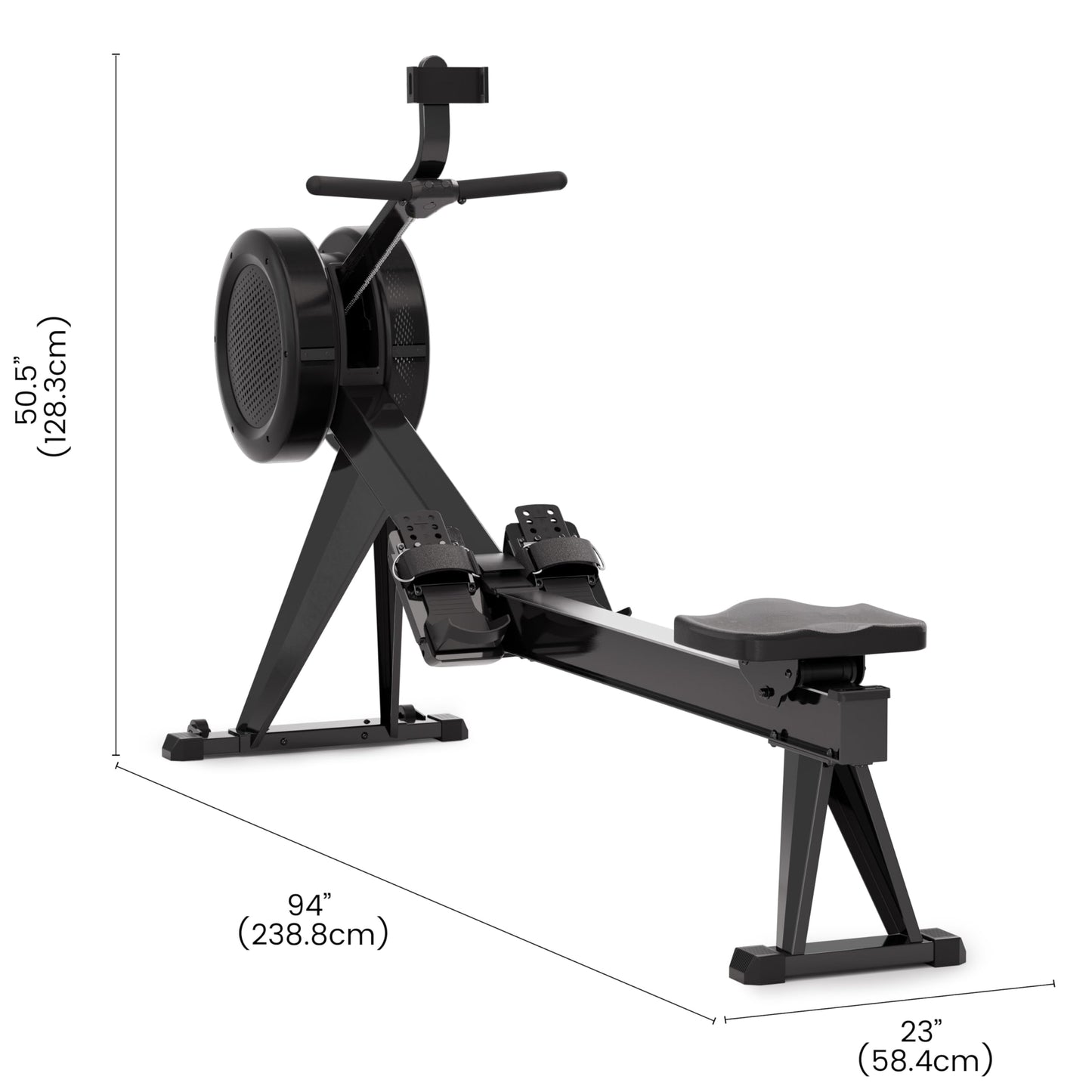 YOSUDA Air Magnetic Rowing Machine for Home, Dual Air & Magnetic Resistance with 8-Level, Smart APP, Rotatable Device Holder, Ergonomic Seat, and Easy Storage