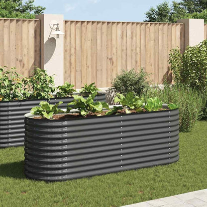 Todiikf Galvanized Steel Raised Garden Bed 94.5"×94.5"×31.9", Large Grey Planter Box for Vegetables, Herbs, Flowers