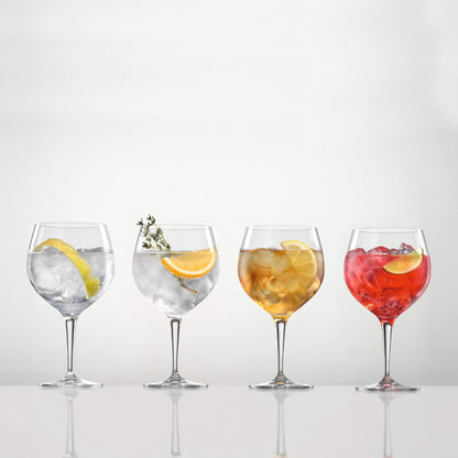 Spiegelau Gin and Tonic Glasses Set of 4, Crystal Balloon Cocktail Glasses for Gin Drinks, Spritzers and Mocktails, European-Made Glassware for Home Bar, Kitchen and Outdoor Party, 21 oz