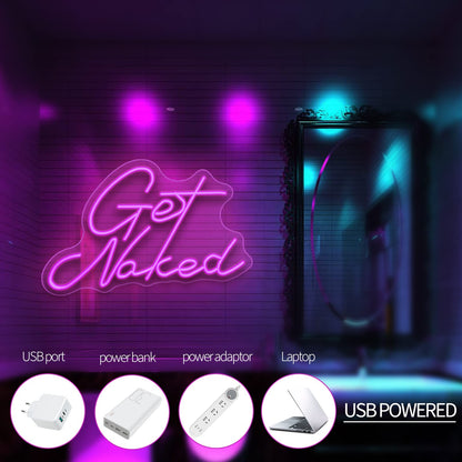 Lady Neon Signs Neon Signs for Wall Decor Pink White LED Light Sign for Preppy Room Decor Light Up Sign for Birthday Party Decoration USB Powered