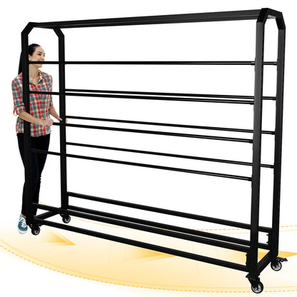 Large Textile Fabric Display Rack Floor-To-Ceiling Quilting Fabric Display Bracket Wear Resist for Curtain/Wallpaper/Tablecloth
