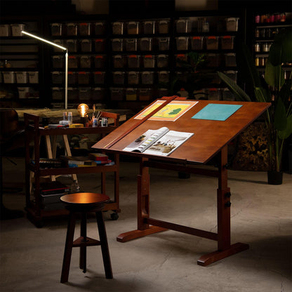 MEEDEN Extra-Large Wood Drafting Table: 42" x 30" Artist Drawing Desk - Height Adjustable Art Craft Table - Tilting Table for Adults Painting Reading Writing Sketching