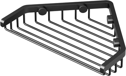 1495MX 7 Inch, Gatco Shower Basket, Matte Black | Wall Mounted Stainless Steel Shower Caddy Shelf For Bathroom Storage