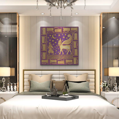 Luxe Metal Art 'Jewish Year Purim' by Andrea Strongwater Metal Wall Art, 36" x 36"