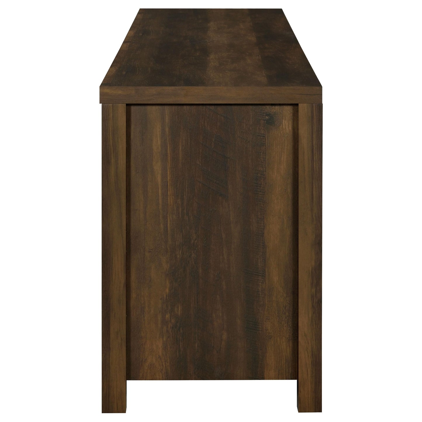 Coaster Home Furnishings - Madra - Engineered Wood - 79-Inch TV Stand with Sliding Barn Doors, 2 Open Shelves - Living Room - Dark Pine - 736273