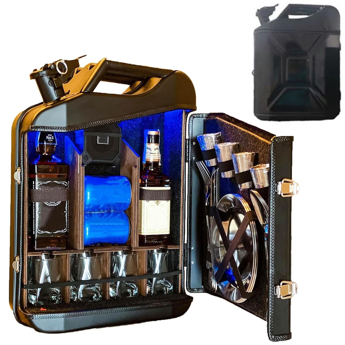 Wsexyy Mini Bar Cabinet Jar Set, Whiskey Bar Cabinet, 20L Personalized Keg Cabinet, Portable Mobile Storage, Original Gift for Husband, Dad, Men