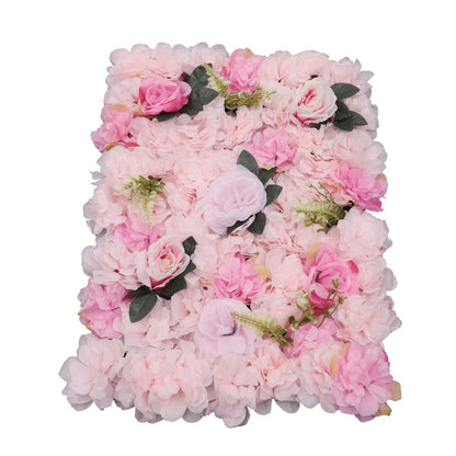 12pcs Silk Flower Wall Panel 60x40cm - Perfect for Indoor/Outdoor Wedding, Party Decor, Floral Backdrop, Home, Garden Privacy Screen, Artificial Flower Mat Light Pink