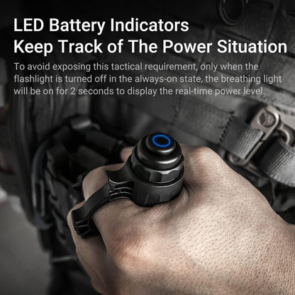 NEXTORCH TA30C EDC Tactical Flashlight 1600 Lumens High Lumens Rechargeable Pocket Flashlight with 5 Lighting Modes for Emergency Tactical Outdoor