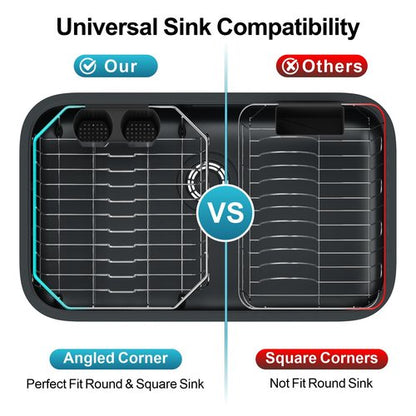 iSPECLE Small in Sink Dish Drying Rack - Stainless Steel Compact Inside Sink Dish Drainer for RV Apartment Kitchen, Rust Resistant, 11.6" W x 13.4" L, Silver