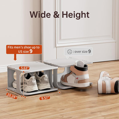 Closet Closet, HAIXIN Shoe Rack for - Stackable Shoe Organizer for Space-Saving Narrow Shoe Rack for Front Door