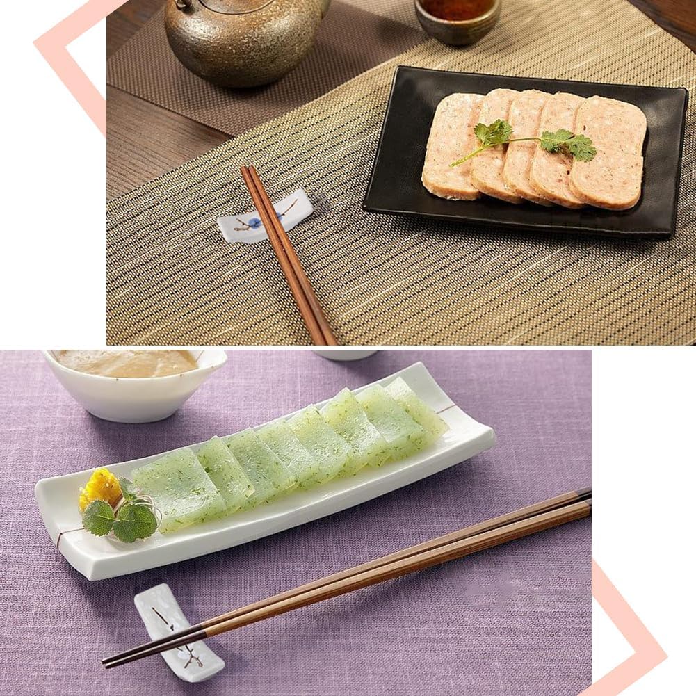 CRASPIRE 4Pcs Japanese Chopstick Holder - Flower Blossom Porcelain Rest for Countertop Tableware Home Ornaments
