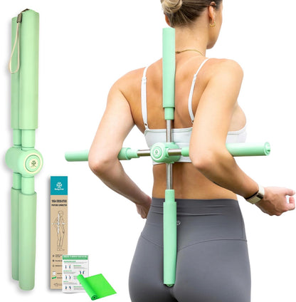 Posture Corrector Yoga Cross Stick - Back Pain Relief for Men Women - Stretcher and Straightener for Upper and Lower Back - Stretch Pole - Neck Hump Equipment Sets bar Device Brace