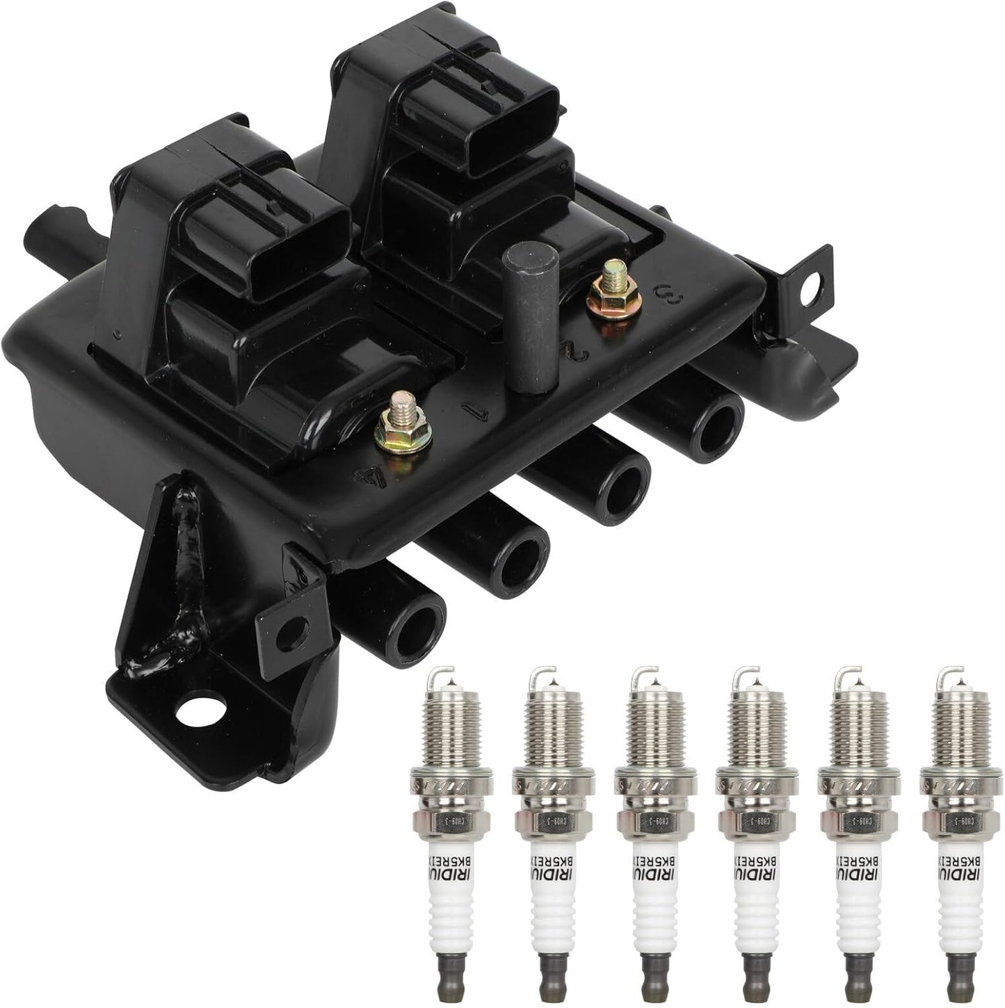 ECCPP 3 ignition coils with 3 iridium Spark Plugs,UF808,coils packs,for Smart Fortwo 2016-2017 0.9L‎224332428R,UF-808