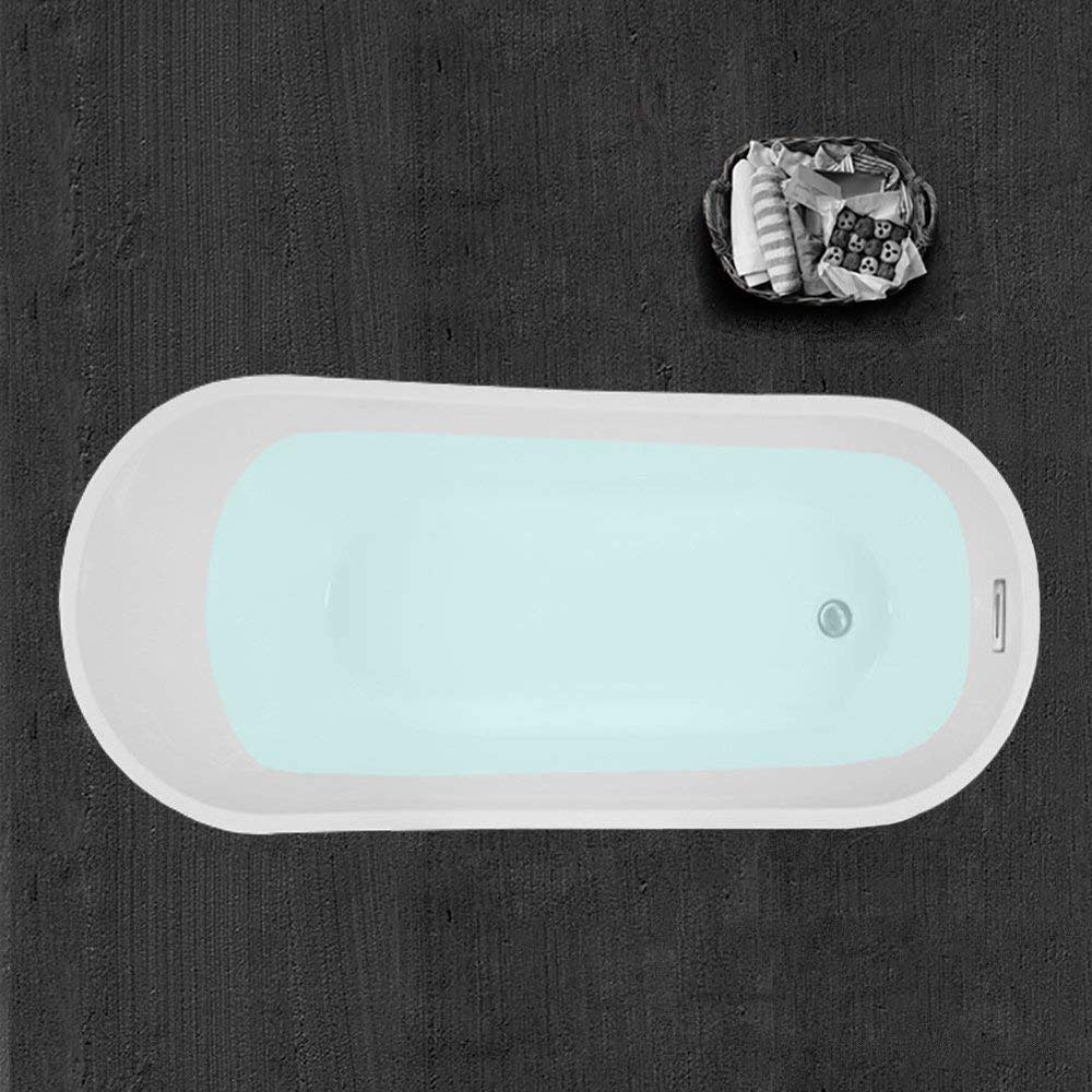 Woodbridge 67" Acrylic Freestanding Bathtub Contemporary Soaking Tub with Chrome Overflow and Drain, BTA1508-C,White