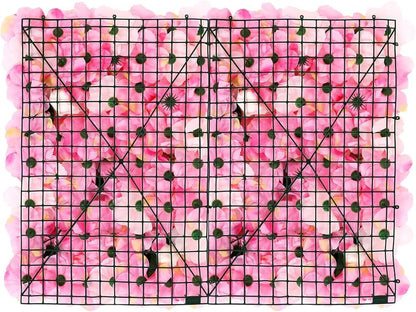 GOUZIBHD 24x16in Flower Wall Panels Wedding Party Bouquet Wall Backdrop, Faux Roses Artificial Flower Wall Background, Flower Wall Panel for Party Bridal Event Decor(Size:12PCS)