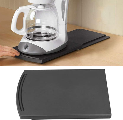 Handy Sliding Coffee Maker Tray with Smooth Rolling Wheels for Toaster & Coffee Maker