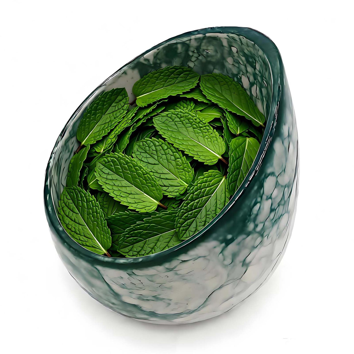 Green Pottery Herb Stripper Bowl Handmade Ceramic Kitchen Gadget with 4 Sizes of Holes Stripping Herbs, Party Angled Bowls Serving Dish for Dips, Berries, Nuts, Olives, Snacks Candy Chips Fruit