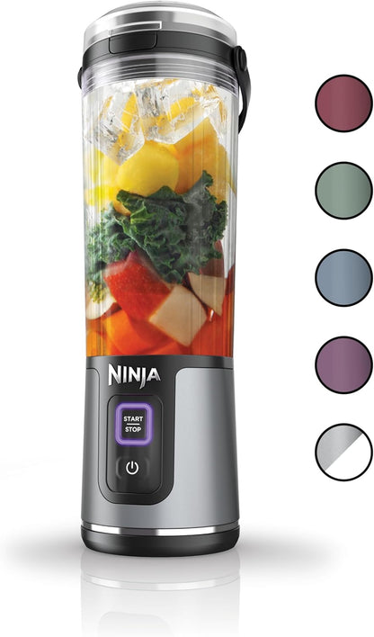 Ninja BC151BK Portable Blender - Cordless 18oz Personal Blender for Smoothies & Shakes | BPA Free, Leakproof, USB-C Rechargeable, Black