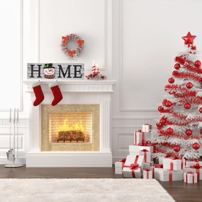 Joyzan Interchangeable Home Table Signs, Wooden Letter Tabletop Decorative Shelf Sign Centerpiece Room Decoration Rustic Ornaments Set 11Pcs Seasonal Icons Holiday Decor Party Kitchen Mantel 11Pcs