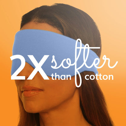 Happyluxe Escape Sleep Mask - Buttery Soft Airplane Eye Mask for Sleeping or Napping in Bed. Machine Washable. - Jet Black, Made in USA