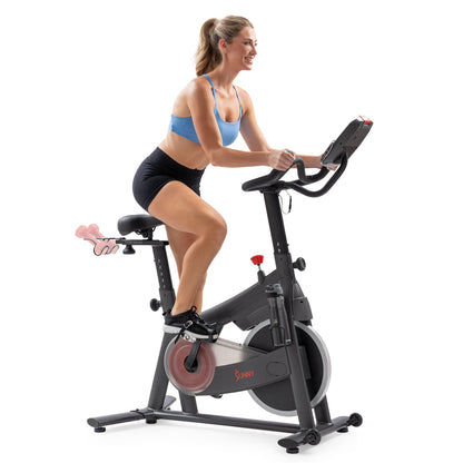 Sunny Health & Fitness PACE 300 Smart Magnetic Indoor Cycling Bike, Quiet Exercise for Home Gym Cardio Training, Ultimate Fit with Adjustable handle & seat, Free SunnyFit App Connection - SF-B124068